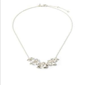 Banana Republic Silver Frontal Floral Necklace NWT